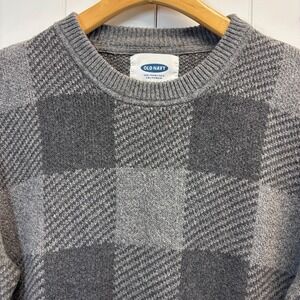 Old Navy San Francisco Mens Classic Plaid Crew Neck Sweater Size M Minimalist